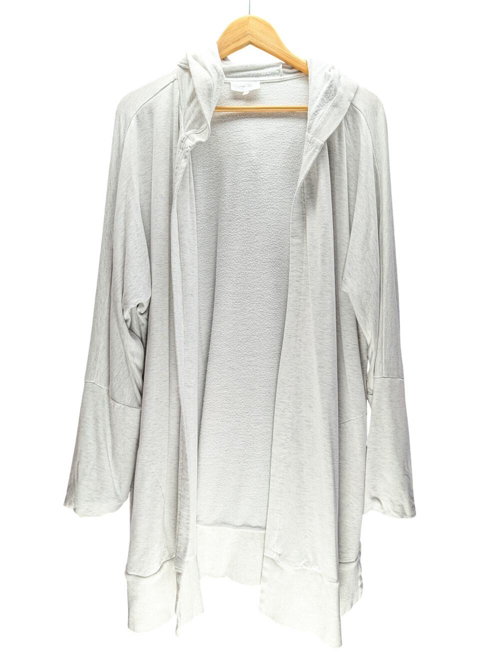 Soma Cardigan Women XXL 2XL Hooded Open Front Ivory Lounge